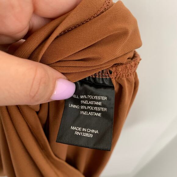 Michael Costello x Revolve April Midi Dress in Terra Cotta Womens Medium New - Picture 13 of 16